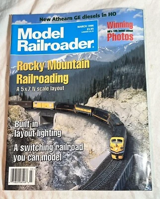 Model Railroader Magazines From March 1996 Model Trains Kalmbach Publishing - Image 1 of 2