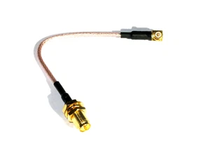 Adapter Pigtail MCX Stecker gewinkelt auf RP-SMA Buchse 10cm SDR TV Stick GPS - Bild 1 von 1