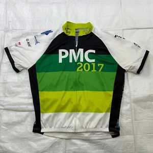 NEW BALANCE Mens Cycling Jersey PMC 2017 Yellow Green Black Full Zip Size XL - Picture 1 of 7