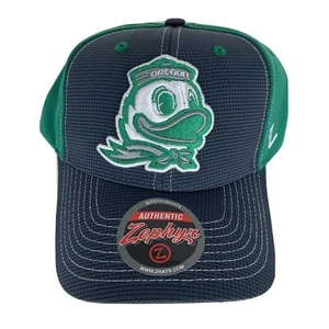 NCAA Zephyr Oregon Ducks Gray Green Hat Cap Adjustable Curved Bill Two Tone  - Picture 1 of 5