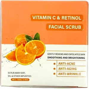 Vitamin C & Retinol Facial Scrub - Gently Renews and Exfoliates Skin - EX 03/27 - Picture 1 of 5