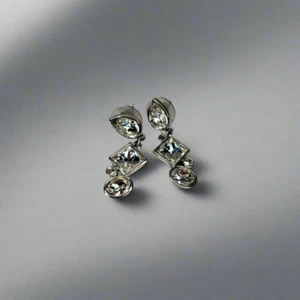 Swarovski Oval, Teardrop and Diamond Shaped Drop Earrings - Picture 1 of 4