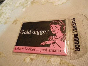 Espejo Bolsillo/Cartera Vintage Rosa y Negro - Imagen 1 de 2