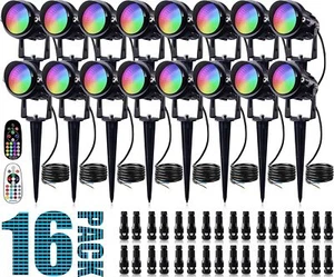 SUNVIE RGB Low Voltage Landscape Lights 12W LED Color Changing Landscape Lights - Picture 1 of 7