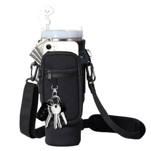 40oz Neoprene Water Bottle Carrier – Adjustable Sleeve for Stanley Quencher Cup - Picture 1 of 28