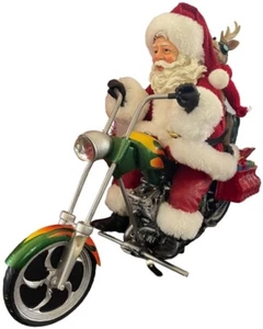 Dept 56 Clothtique Santa colgante para motociclista vida útil de ciervos 2008 810027 - Imagen 1 de 7