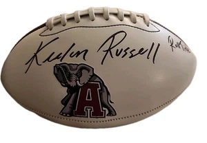 KEELON RUSSELL SIGNED ALABAMA CRIMSON TIDE LOGO FOOTBALL FULL NAME BAS #BQ57050 - Picture 1 of 5