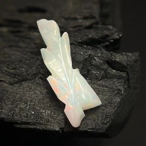 3.30 Ct Carved Ethiopian Opal Raw Loose Gemstone Welo Multi Fire Polish Opal Raw - Picture 1 of 7