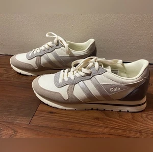 New Women’s Gola Daytona Quadrant Sneakers Size 8 White Gray - Picture 1 of 6