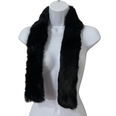 Super Soft Vintage Black Mink or Rabbit Fur Stole Scarf - Image 1 of 3