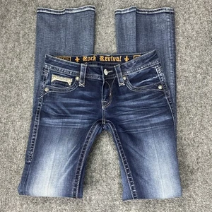 Stivali Rock Revival Posey jeans denim donna tasche con patta tg. 26 impreziositi - Foto 1 di 16