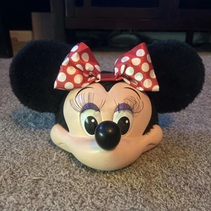 De colección MINNIE MOUSE 90s Snapback Sombrero 3D Cabeza Dura Felpa Orejas Cara Moldeada Adulto - Imagen 1 de 8
