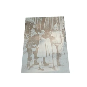 VTG Wizard of Oz Black & White Print Dorothy Scarecrow Tin Man MCM Movie Scene - Picture 1 of 6