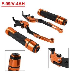 Orange Brake Clutch Levers Handlebar Grips Sets For Honda CBR1000RR-R/SP 2020-22 - Picture 1 of 10