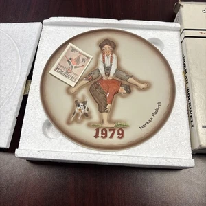 1979 Norman Rockwell First Limited Edition Annual Plate Leapfro in OVP - Bild 1 von 2
