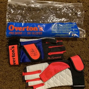 Vtg Overton’s Pro Skins III Water Ski Gloves Grip Women’s M Korea Hook Loop NWOT - Picture 1 of 17