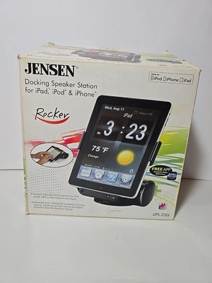 Jensen NEW Black Rocker Docking Station For iPad iPod iPhone  JiPS-250i  NOB NOS - Image 1 of 4