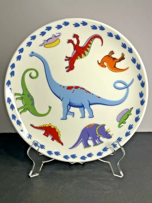 Tiffany & Co. Dinosaurs 8” Plate 2007 – Porcelain Kids Plate Colorful Japan RARE - Image 1 of 4