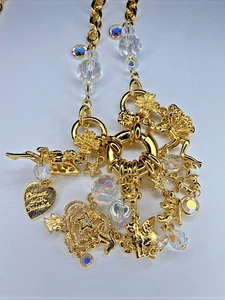 Kirks Folly Fairy Necklace "Dance with Fairies" Dangling Charms Gold Vintage - Picture 1 of 16
