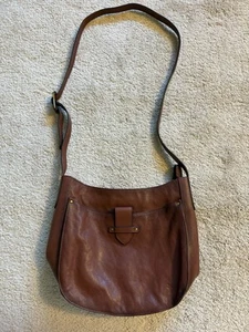 Frye Olivia Large Crossbody Cognac Tan Brown Bag Purse - Picture 1 of 12