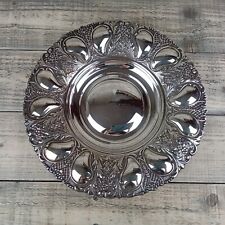 Vintage FB Rogers Silver Plated Ornate Plate 11.25" Centerpiece Engraved Dish