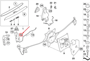 MINI CABRIO R52 Rear Left Trunk Lid Lock 51247111465 7111465 NEW GENUINE - Picture 1 of 2