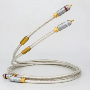 QED 6N OCC Cable HiFi RCA Plateado Subwoofer Audio Firma Cable - Imagen 1 de 11