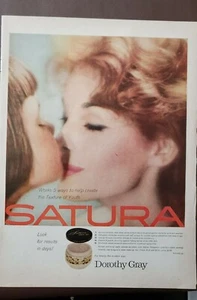 Vintage 1957 Dorothy Gray Satura Print Ad Ephemera Wall Art Decor - Picture 1 of 1