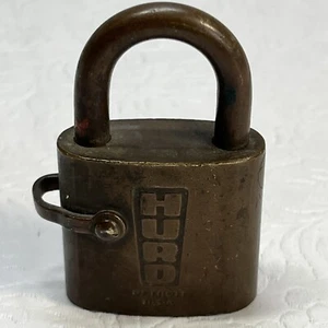 Candado Hurd vintage de latón de la Marina de los Estados Unidos sin llave - Imagen 1 de 11