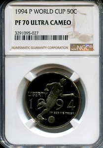1994 P World Cup Soccer Half Dollar Coin NGC PF 70 ULTRA CAMEO - Picture 1 of 2