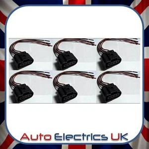 SET OF 6 AUDI VW SKODA SEAT FORD IGNITION COIL CONNECTOR PLUG PACK WIRING LOOM - Picture 1 of 1