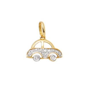 Diamant Auto Anhänger 14K Gold für Halskette - Bild 1 von 6