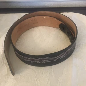 Tony Lama Black Unisex Embroidered Belt Size 30 - Picture 1 of 6