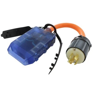 20A NEMA L21-20P to 4 20A NEMA 5-20R Adapter With 20 Amp Breakers by AC WORKS® - Picture 1 of 8