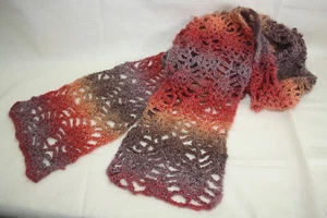 Crochet Kit- Raspberry Crochet scarf- yarns and pattern included- pretty easy. - Picture 1 of 25