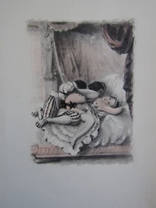 Paul Emile Bécat / Curiosa / erotic engraving / 20X14cm / color - Picture 1 of 2