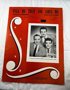 Vintage Noten 1935 Tell Me That You Love Me Gaylords Mercury Records Bixio - Bild 1 von 2