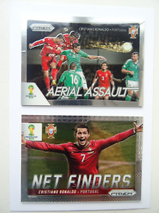 Panini Prizm world cup 2014 Ronaldo Net Finders Aerial Assault # 1 lot 2 cards