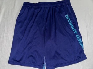 Under Armour Shorts Boys Youth XL Purple Lightweight Basketball Athletic Logo - Picture 1 of 5