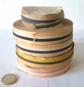 4 ANCIENS ROULEAUX DE GALON DE 10 MÈTRES - Afbeelding 1 van 7