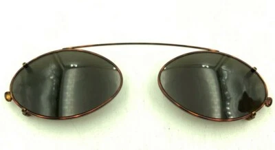 Vintage Vogue 3244 328 Tortoise Metal Oval Clips Clip on Sunglasses Frames Italy - Image 1 of 4