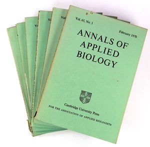 Annalen der angewandten Biologie 1970 Volljahr 6 Bücher Verband Angewandte Biologen - Bild 1 von 24