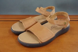 Vionic Awaken RX Womens 9.5 Shoes Brown Leather Hook & Loop Strap Casual Sandals - Picture 1 of 10