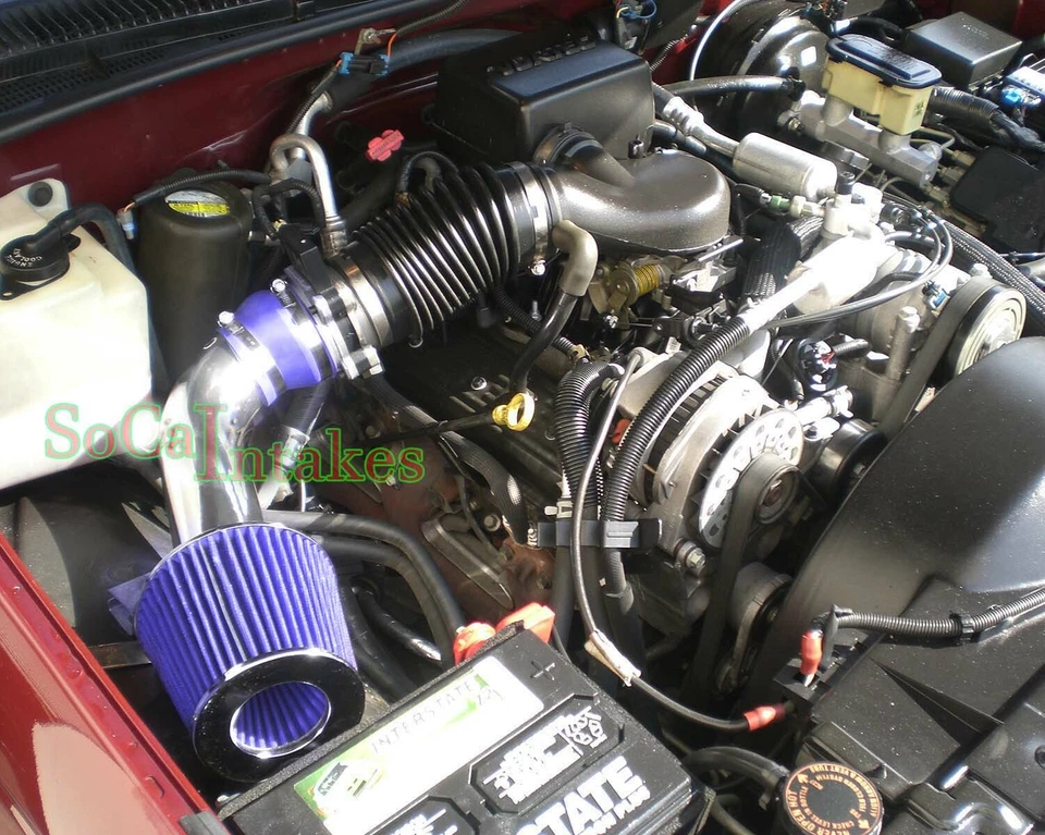 Kit y filtro de sistema de admisión de aire azul para Chevrolet C1500 96-99 con 5,0/5,7 L Foto 1 de 1