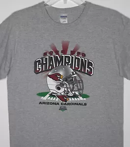 T-shirt Arizona Cardinals 2008 NFC Champions taglia L grigia casco calcio NFL - Foto 1 di 5