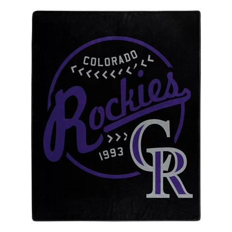 COLORADO ROCKIES ROYAL PLUSH RASCHEL THROW 50" x 60" OFFICIAL MLB LICENSED NEW Cover