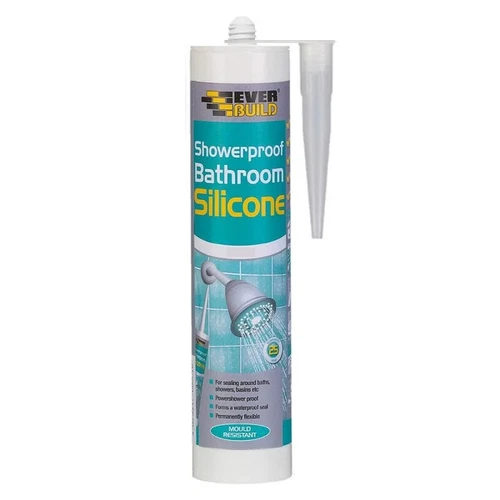  SHOWERPROOF BATHROOM SILICONE (310ml) C3 EVERBUILD (WHITE) WATERPROOF SEALANT