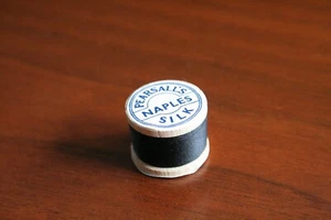 Vintage Pearsall's Naples Silk No. 9 Black New 'Old' Stock 1 Bobbin see descrip - Picture 1 of 4
