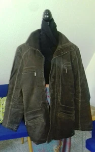 Lederjacke, 3/4 lang, Rauhleder, Gr. 48  - Bild 1 von 7