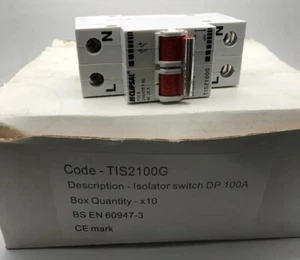 New CLIPSAL TIS2100G 100Amp Main Switch Disconnector AC22A 240/415v SP+N - Picture 1 of 6